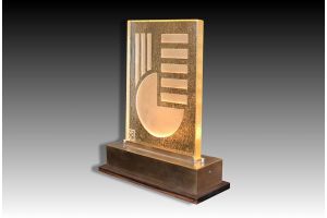 Art deco modernist Jean Luce lamp