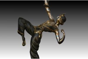  Samuel Lipchytz snake dancer art deco bronze