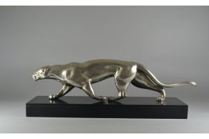 S. Melani art deco bronze Panther circa 1930