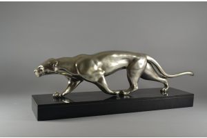 S. Melani art deco bronze Panther circa 1930