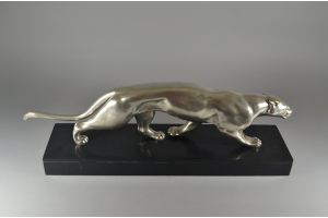 S. Melani art deco bronze Panther circa 1930