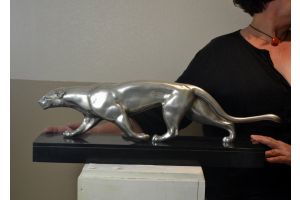 S. Melani art deco bronze Panther circa 1930