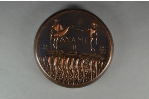 Henri Navarre africanist art deco copper paper weight