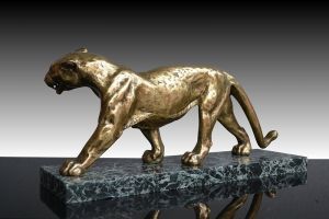 Art deco bronze panther