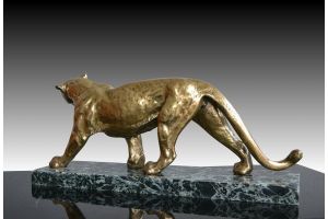 Art deco bronze panther