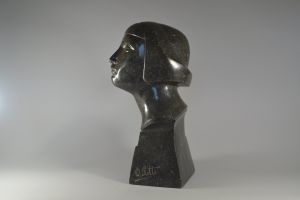Olivier Maurits PIETTE, circa 1930 modernist marble / granit lady head