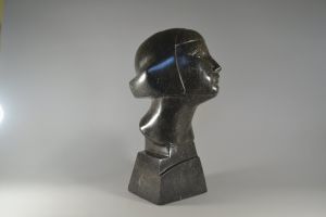 Olivier Maurits PIETTE, circa 1930 modernist marble / granit lady head