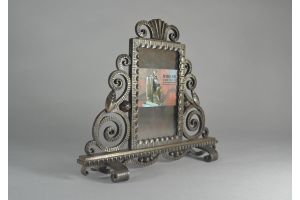 Rare Paul Kiss wrought iron picture frame