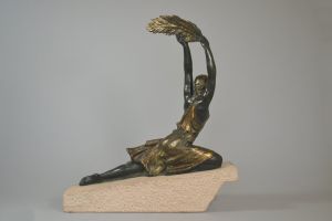 Pierre Le Faguays / Fayral rare bronze palm dancer