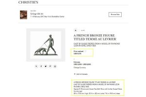 Raymond Leon RIVOIRE Iconic lady with greyhound bronze group