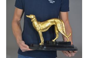 rare art deco irenee Rochard sculpture. Greyhound