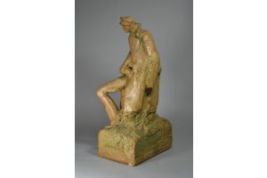 Terracotta figure Paul Troubetzkoy. Sailor with accordion