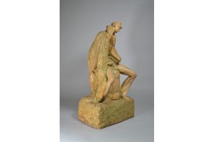Terracotta figure Paul Troubetzkoy. Sailor with accordion