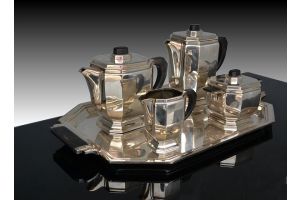 Art deco silver plated tea set