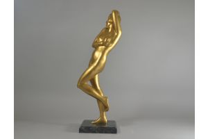 Marie Louise SIMARD tall bronze dancer sculpture