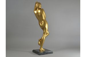 Marie Louise SIMARD tall bronze dancer sculpture