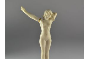 Louis Sosson carved ivory art deco maiden