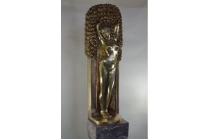 Fredy Stoll. Daphne. Iconic Tall bronze 95cm 