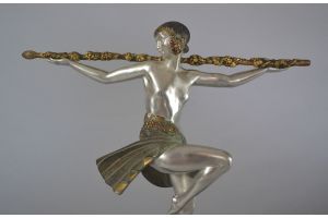 Pierre Le Faguays rare Thyrse Dancer bronze figure