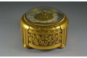 Rare bronze art deco table clock. Stunning quality Signed.