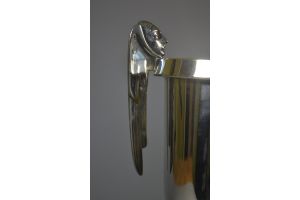 stunning silver plated modernist trophy. 1930.