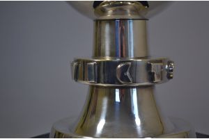 stunning silver plated modernist trophy. 1930.
