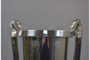 stunning silver plated modernist trophy. 1930.