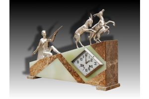 Art deco clock with Voltas bronze