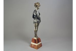 Maurice Milliere. Pretty lady bronze sculpture